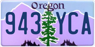 OR license plate 943YCA