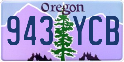 OR license plate 943YCB