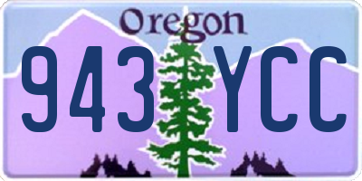 OR license plate 943YCC