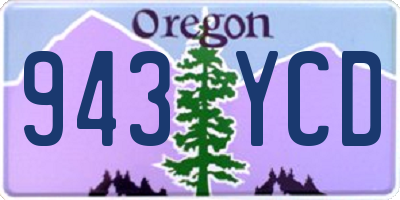 OR license plate 943YCD