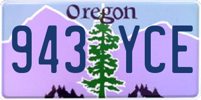 OR license plate 943YCE