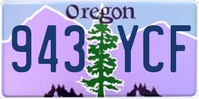 OR license plate 943YCF