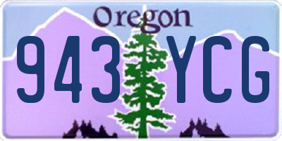 OR license plate 943YCG