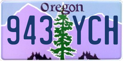 OR license plate 943YCH