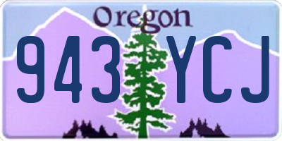 OR license plate 943YCJ