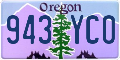 OR license plate 943YCO