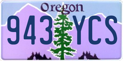 OR license plate 943YCS