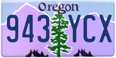 OR license plate 943YCX