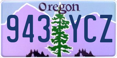 OR license plate 943YCZ