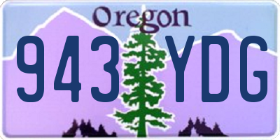 OR license plate 943YDG