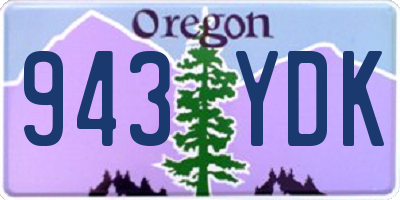 OR license plate 943YDK