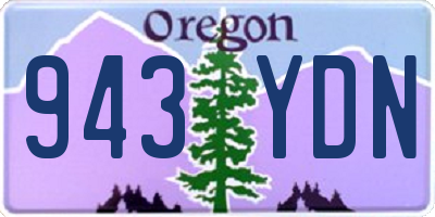 OR license plate 943YDN