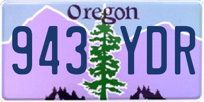 OR license plate 943YDR