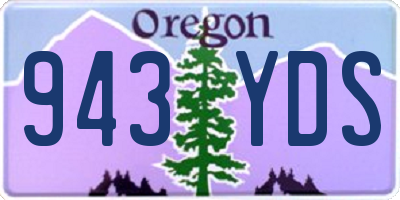 OR license plate 943YDS