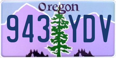 OR license plate 943YDV