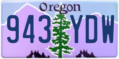 OR license plate 943YDW