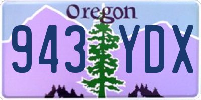 OR license plate 943YDX