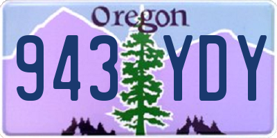 OR license plate 943YDY