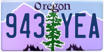 OR license plate 943YEA