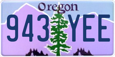OR license plate 943YEE