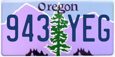OR license plate 943YEG