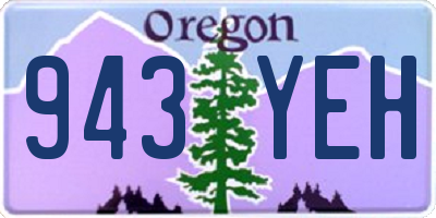 OR license plate 943YEH