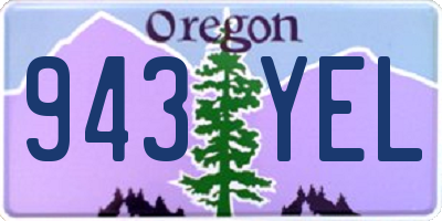 OR license plate 943YEL