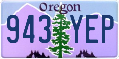 OR license plate 943YEP