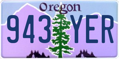 OR license plate 943YER