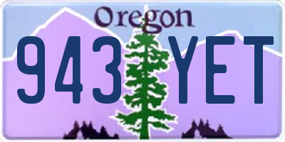 OR license plate 943YET