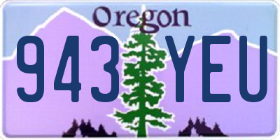OR license plate 943YEU