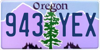 OR license plate 943YEX