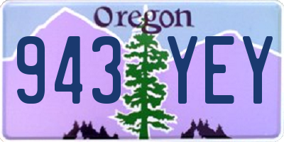 OR license plate 943YEY