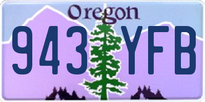 OR license plate 943YFB