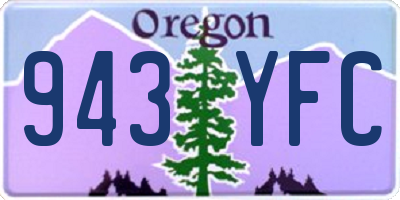 OR license plate 943YFC