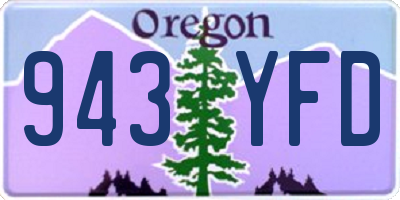 OR license plate 943YFD