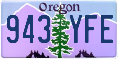 OR license plate 943YFE