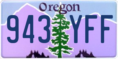 OR license plate 943YFF