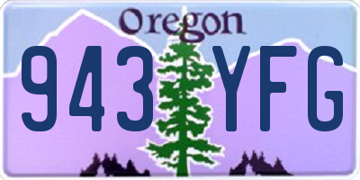 OR license plate 943YFG