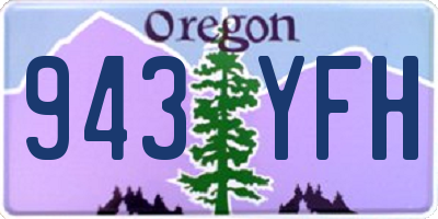 OR license plate 943YFH