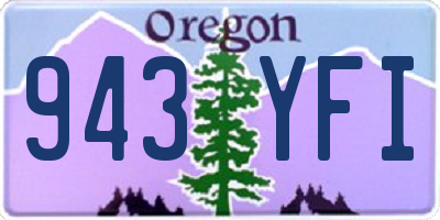 OR license plate 943YFI