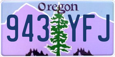 OR license plate 943YFJ