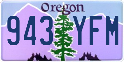OR license plate 943YFM