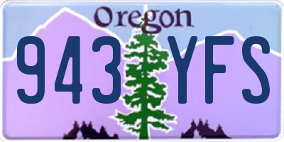 OR license plate 943YFS