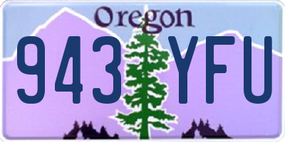 OR license plate 943YFU