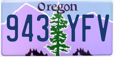 OR license plate 943YFV
