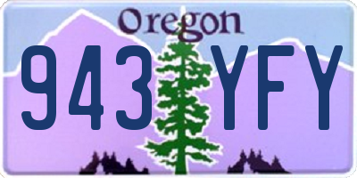 OR license plate 943YFY