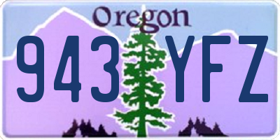 OR license plate 943YFZ