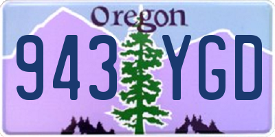 OR license plate 943YGD