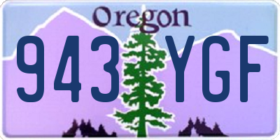 OR license plate 943YGF